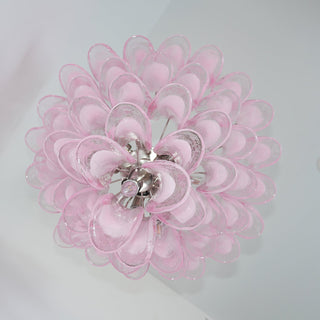 Aurora Lustre Pétales en Verre de Murano Rose Cascade