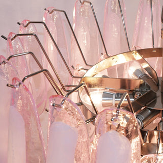 Aurora Lustre Pétales en Verre de Murano Rose Cascade