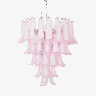 Aurora Lustre Pétales en Verre de Murano Rose Cascade