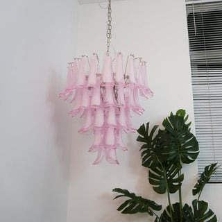 Aurora Lustre Pétales en Verre de Murano Rose Cascade