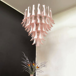 Aurora Lustre Pétales en Verre de Murano Rose Cascade
