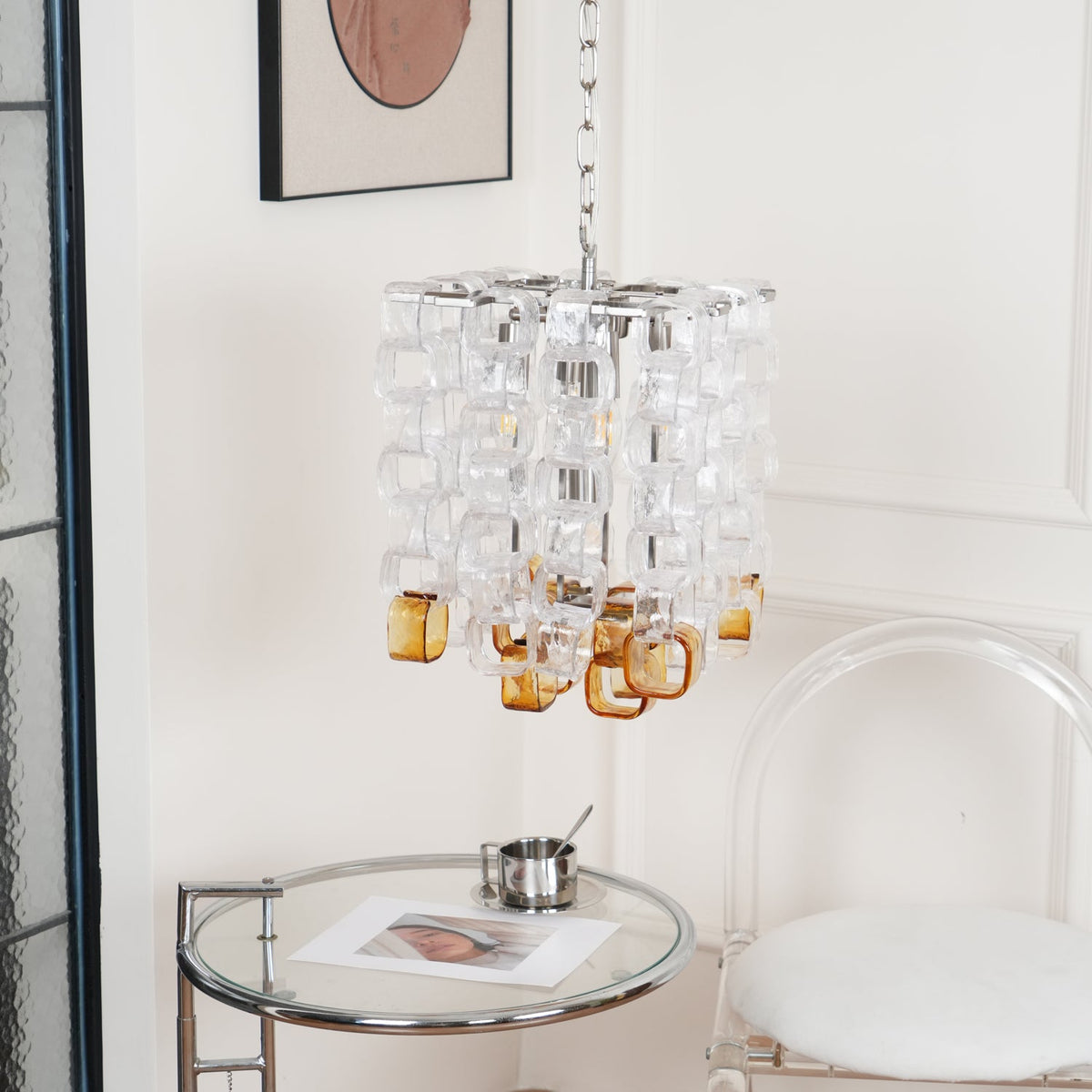 Valuna Lustre en Verre de Murano Géométrique