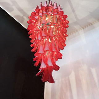 Aurora Lustre en Verre de Murano Rouge et Blanc