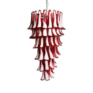 Aurora Lustre en Verre de Murano Rouge et Blanc