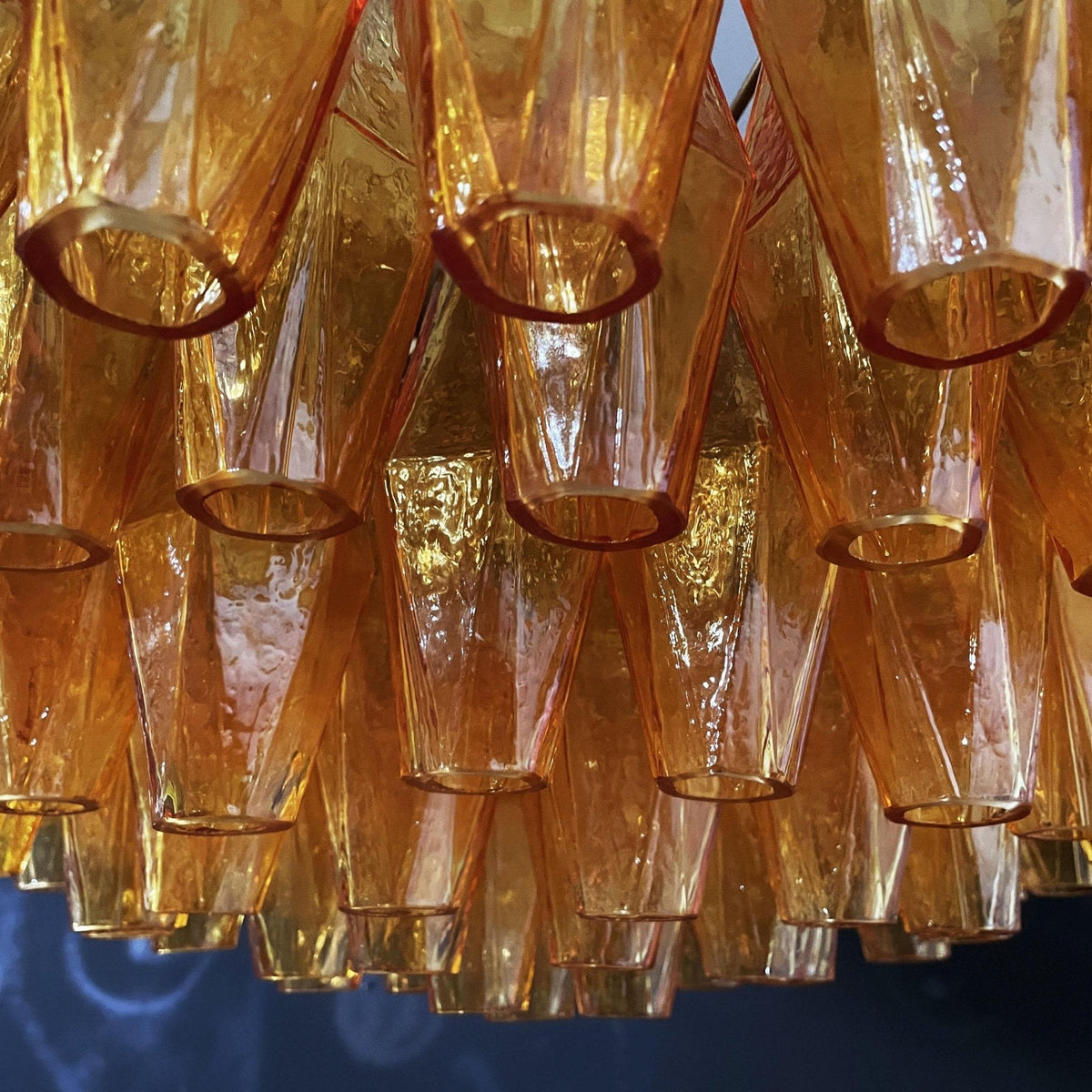 Murano Lustre Ambre Superposé Ovale