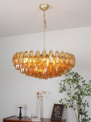 Murano Lustre Ambre Superposé Ovale