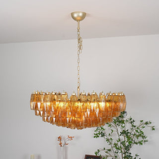 Murano Lustre Ambre Superposé Ovale