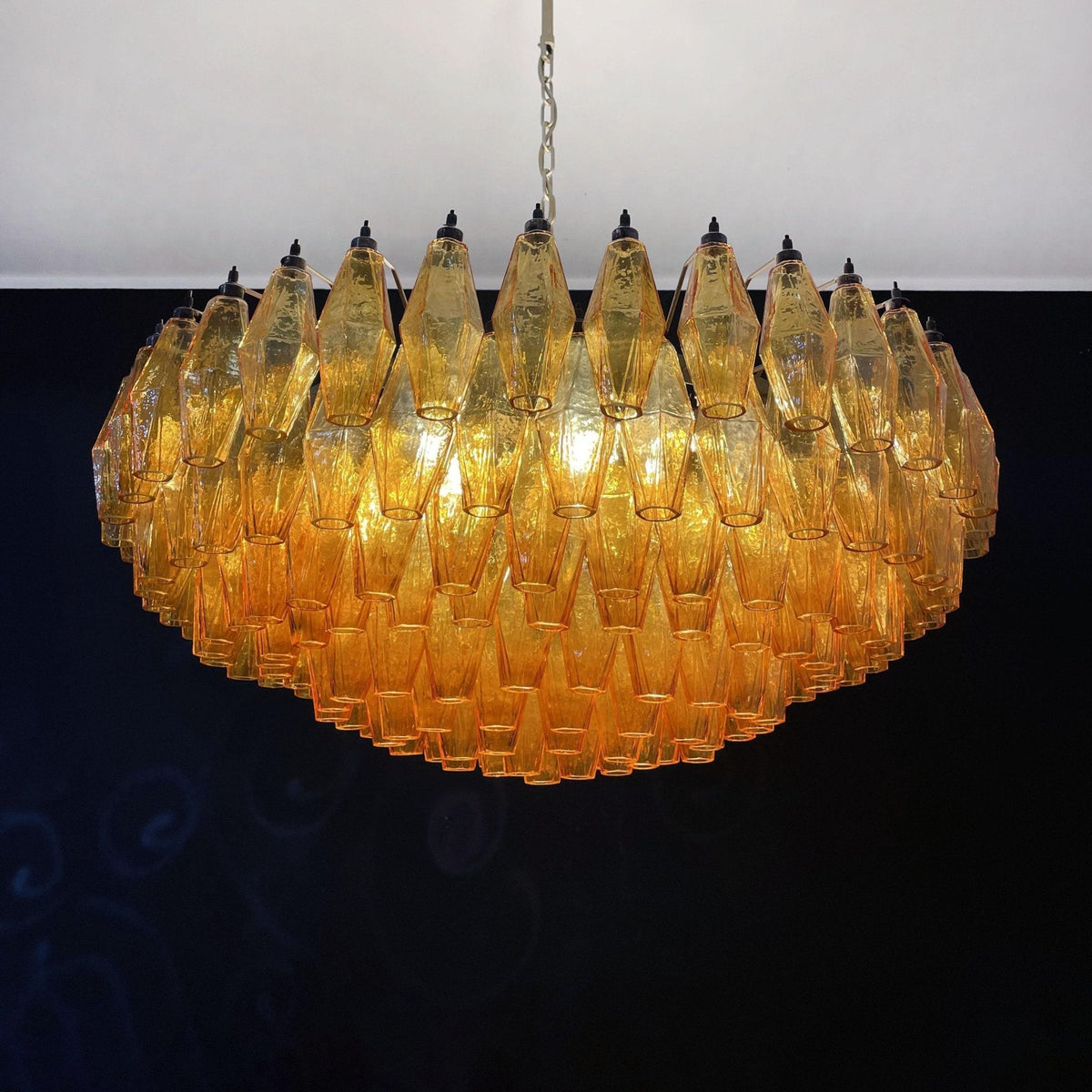 Murano Lustre Ambre Superposé Ovale