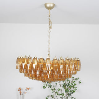 Murano Lustre Ambre Superposé Ovale