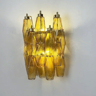 Aurora Applique Murale Ambre Losange Verre Chaleur