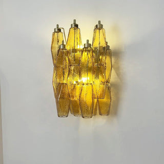 Aurora Applique Murale Ambre Losange Verre Chaleur