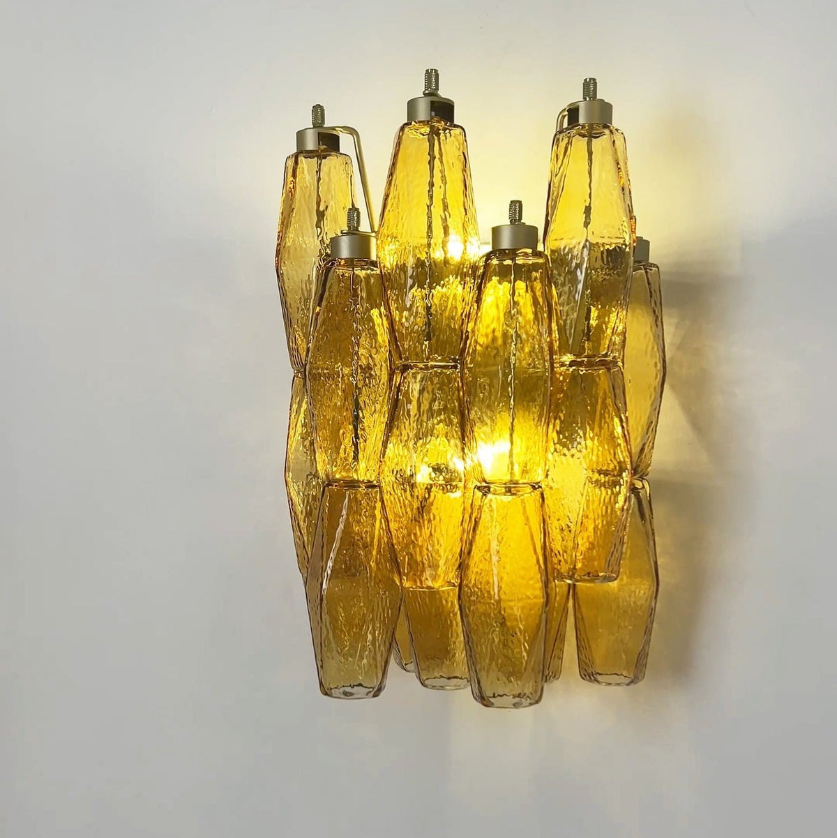 Elvesa Applique Murale Ambre Losange Verre Chaleur