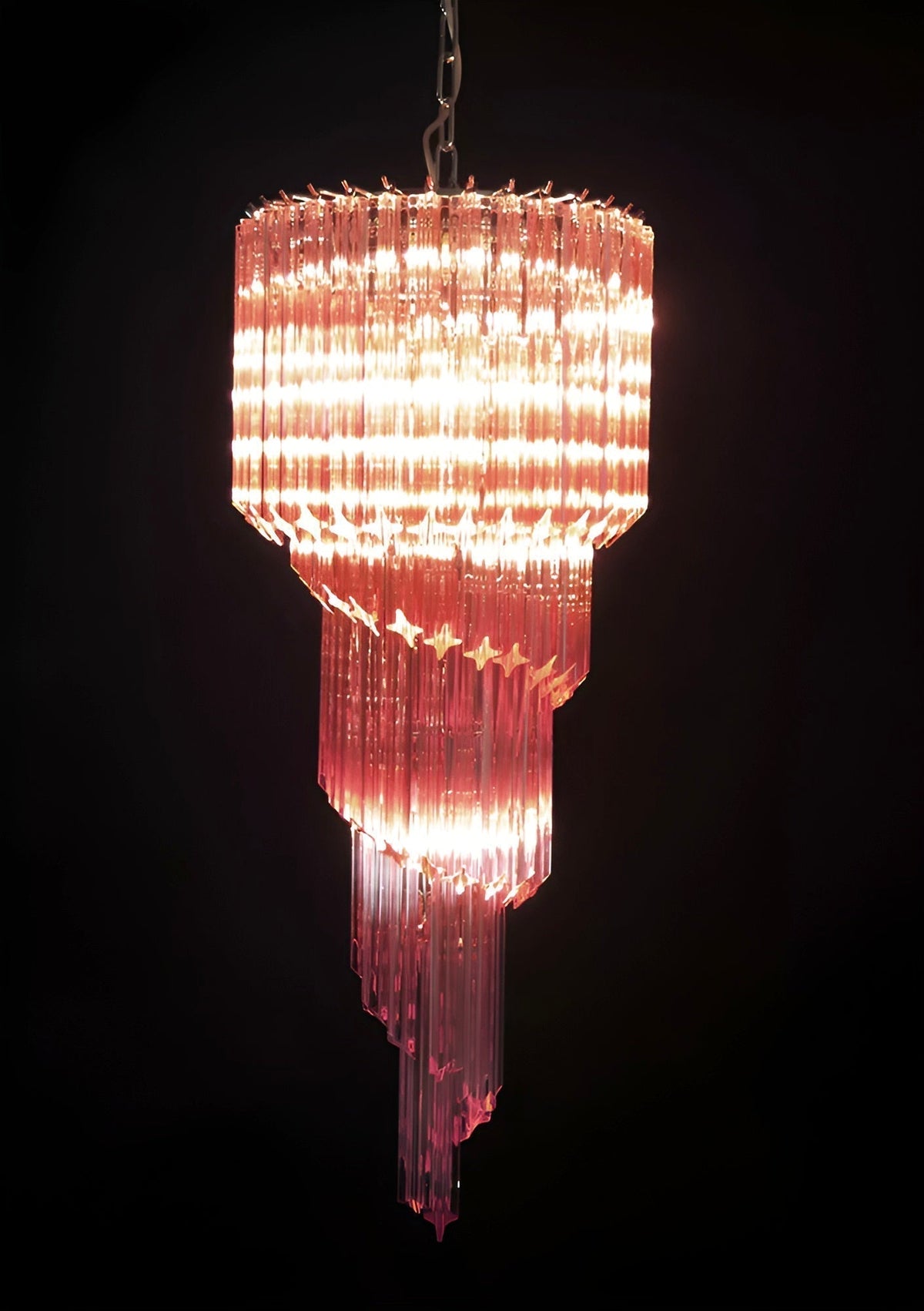 Rivena Lustre Spiral Prism Rose Superposé