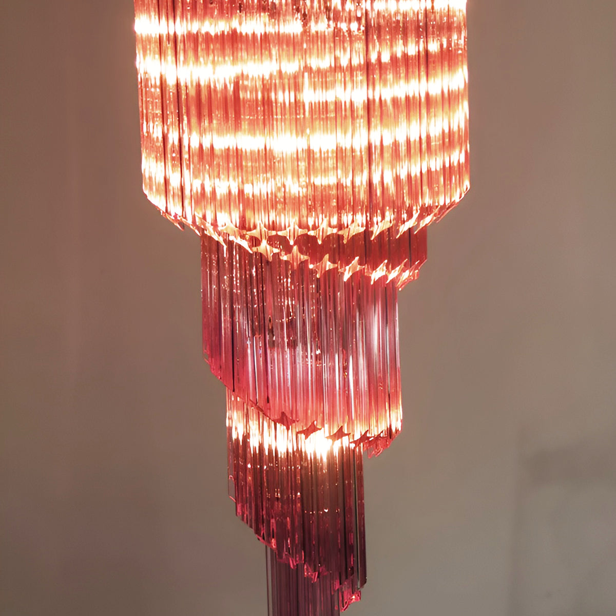 Rivena Lustre Spiral Prism Rose Superposé