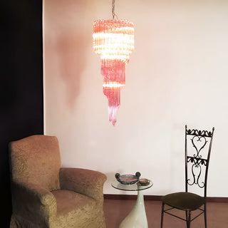 Aurora Lustre Spiral Prism Rose Superposé
