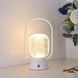 Lattice Modern Acrylic Table Lamp-Neutral Decor