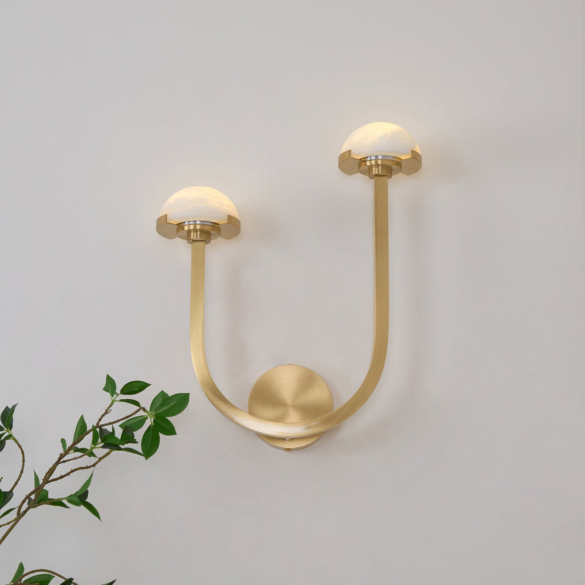 Vitalira Applique Murale Double en Albâtre