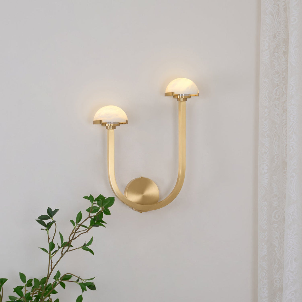 Vitalira Applique Murale Double en Albâtre