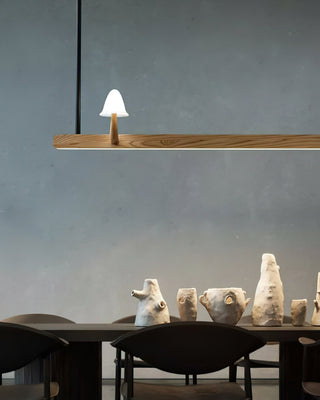Lustra Lustre en Bois Minimaliste Moderne