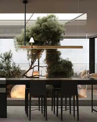 Lustra Lustre en Bois Minimaliste Moderne