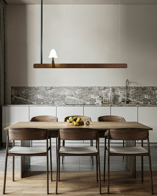 Lustra Lustre en Bois Minimaliste Moderne