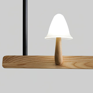 Lustra Lustre en Bois Minimaliste Moderne