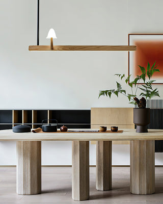 Lustra Lustre en Bois Minimaliste Moderne