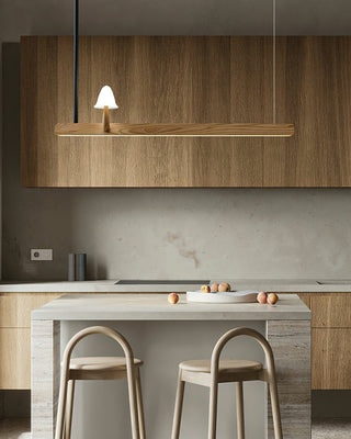 Lustra Lustre en Bois Minimaliste Moderne