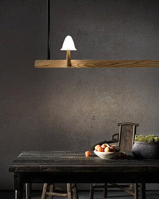 Lustra Lustre en Bois Minimaliste Moderne