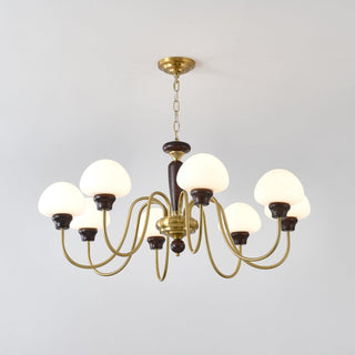 Lustra Lustre Laiton Bois Champignon Classique