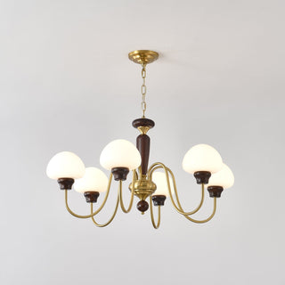 Lustra Lustre Laiton Bois Champignon Classique
