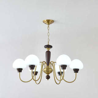 Lustra Lustre Laiton Bois Champignon Classique