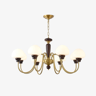 Lustra Lustre Laiton Bois Champignon Classique