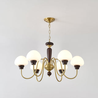 Lustra Lustre Laiton Bois Champignon Classique
