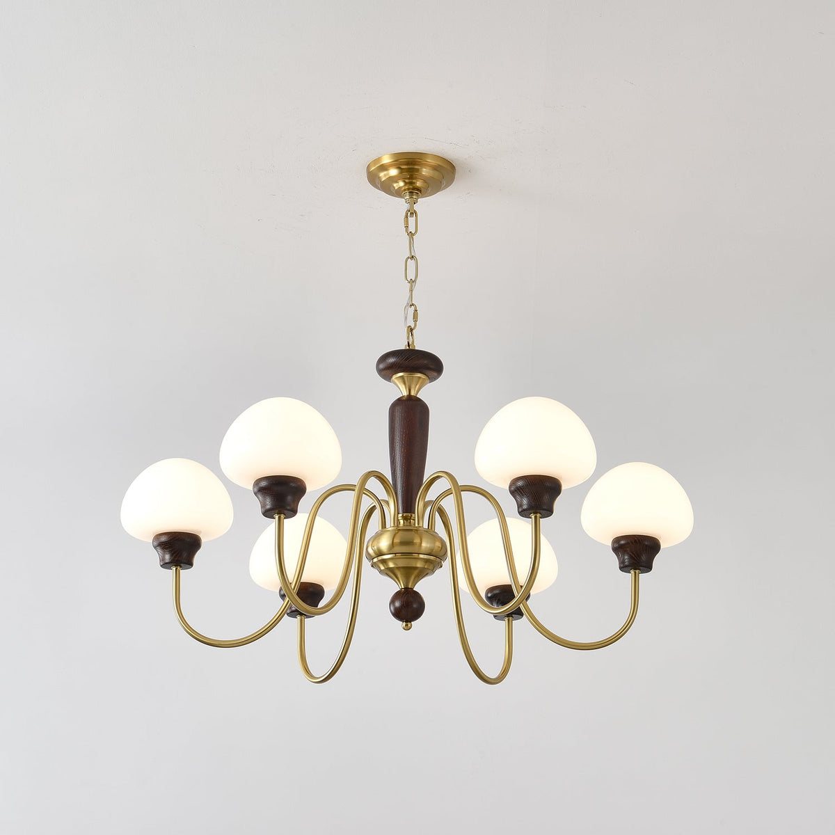 Iselise Lustre Laiton Bois Champignon Classique