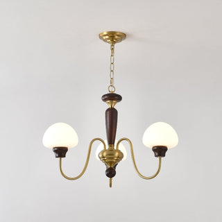 Lustra Lustre Laiton Bois Champignon Classique