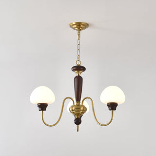 Lustra Lustre Laiton Bois Champignon Classique