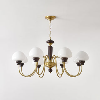 Lustra Lustre Laiton Bois Champignon Classique