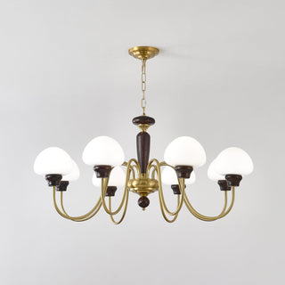 Lustra Lustre Laiton Bois Champignon Classique