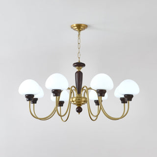 Lustra Lustre Laiton Bois Champignon Classique