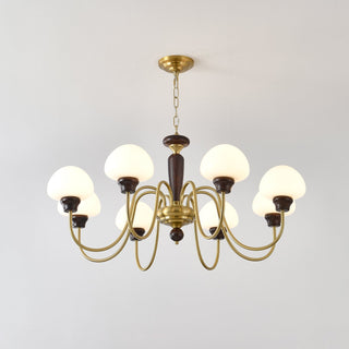 Lustra Lustre Laiton Bois Champignon Classique