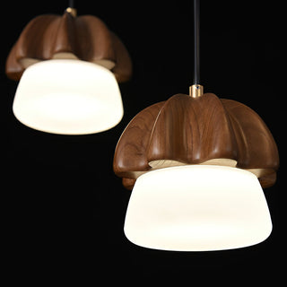 Lustra Suspension Champignon Cluster Bois & Verre