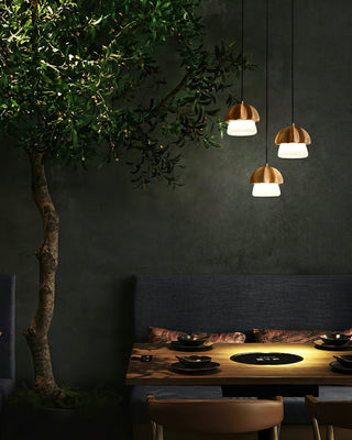 Lustra Suspension Champignon Cluster Bois & Verre