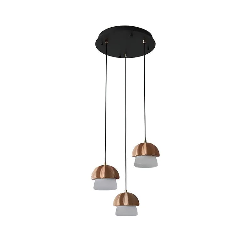 Sorora Suspension Champignon Cluster Bois & Verre