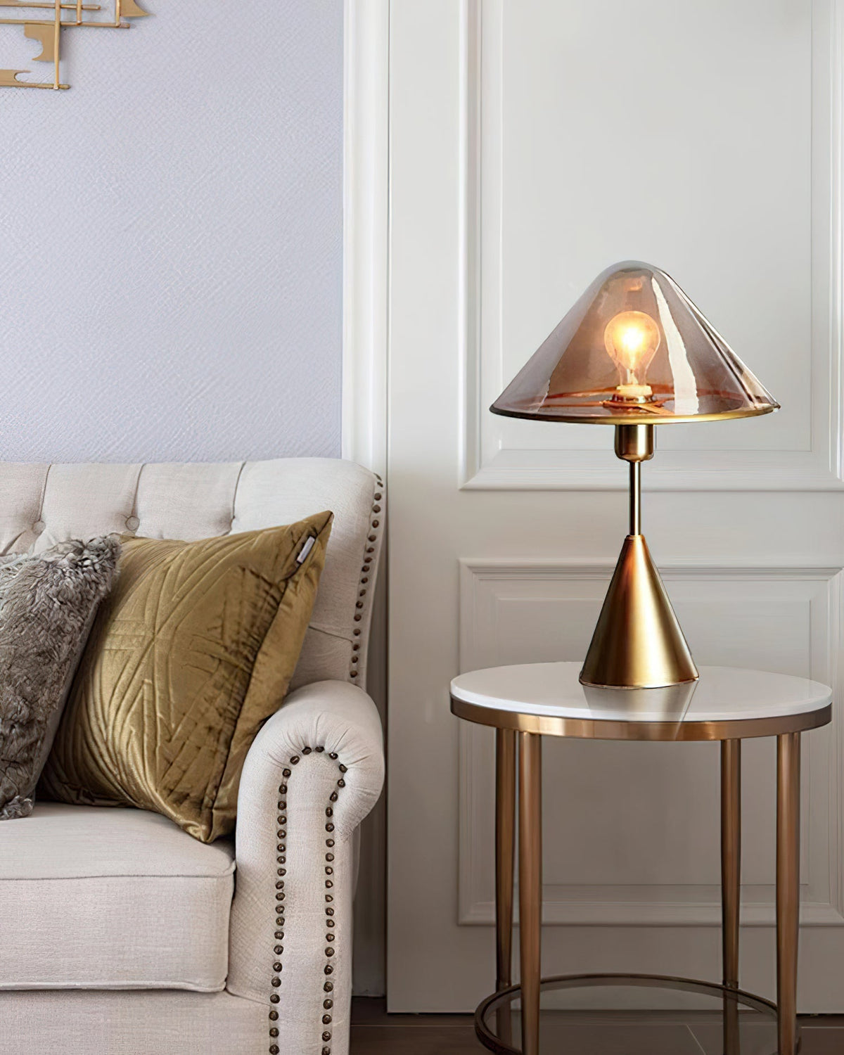 Mushroom Contemporary Table Lamp-Neutral Decor