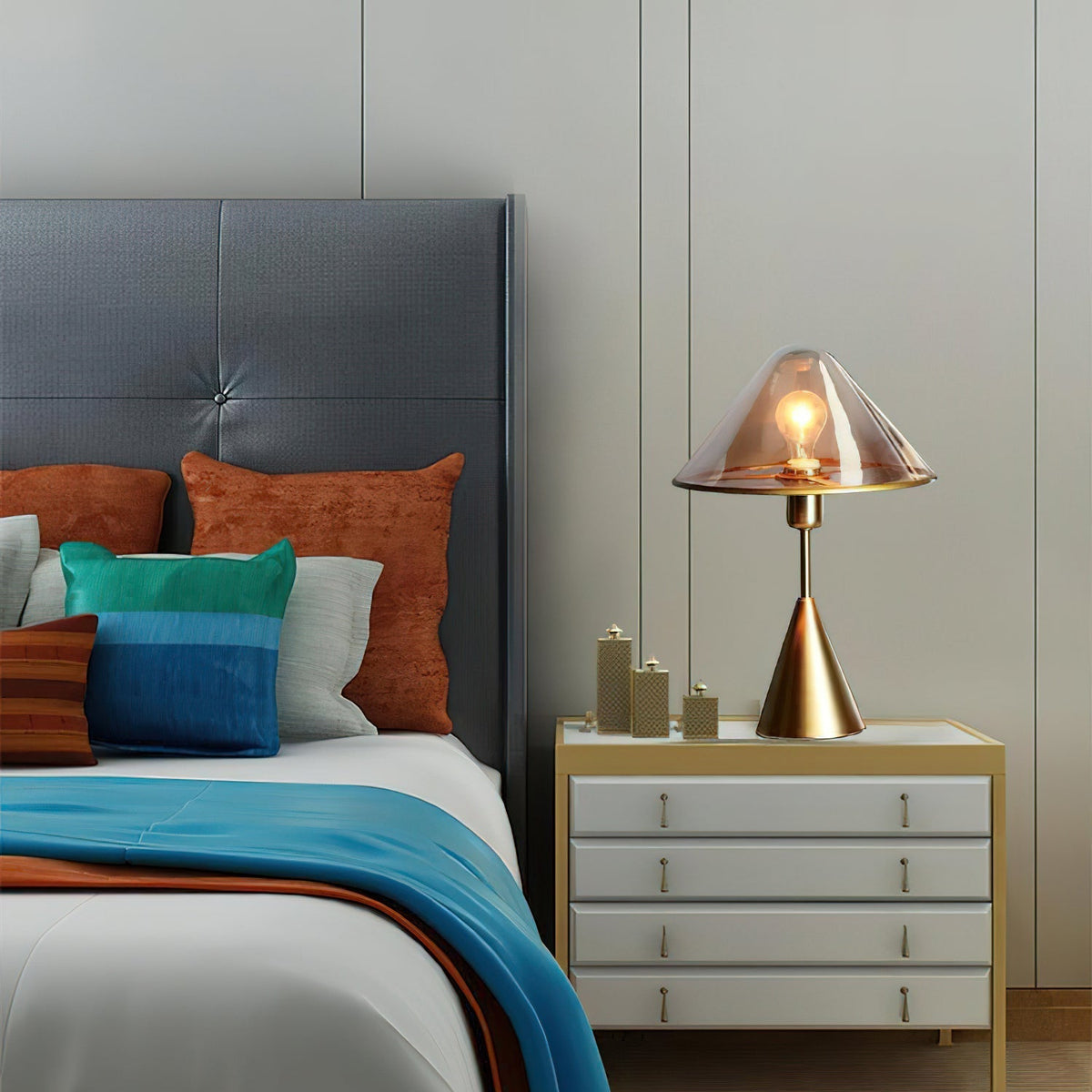 Mushroom Contemporary Table Lamp-Neutral Decor