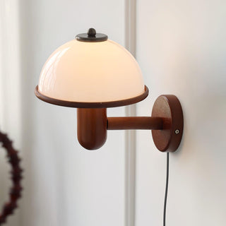 Lustra Applique Murale Champignon en Bois