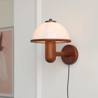 Lustra Applique Murale Champignon Bois de Chêne