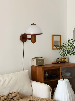 Lustra Applique Murale Champignon Bois de Chêne
