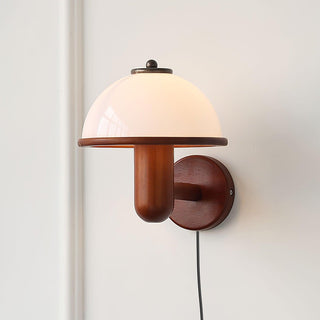 Lustra Applique Murale Champignon Bois de Chêne
